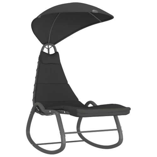 VidaXL tuinschommelstoel stof zwart 160x80x195cm