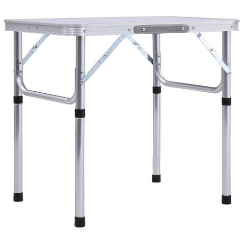 VidaXL campingtafel inklapbaar aluminium wit 60x45x56cm