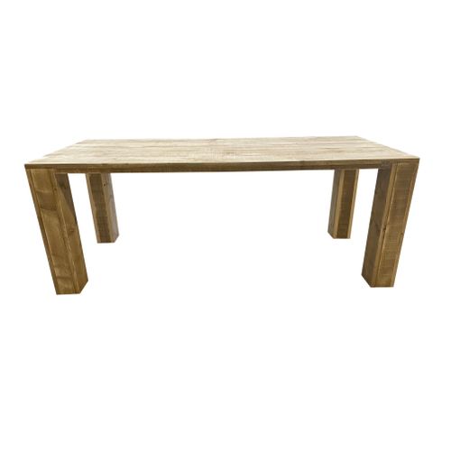 Wood4you tafel blokpoot steigerhout bruin 200x100cm